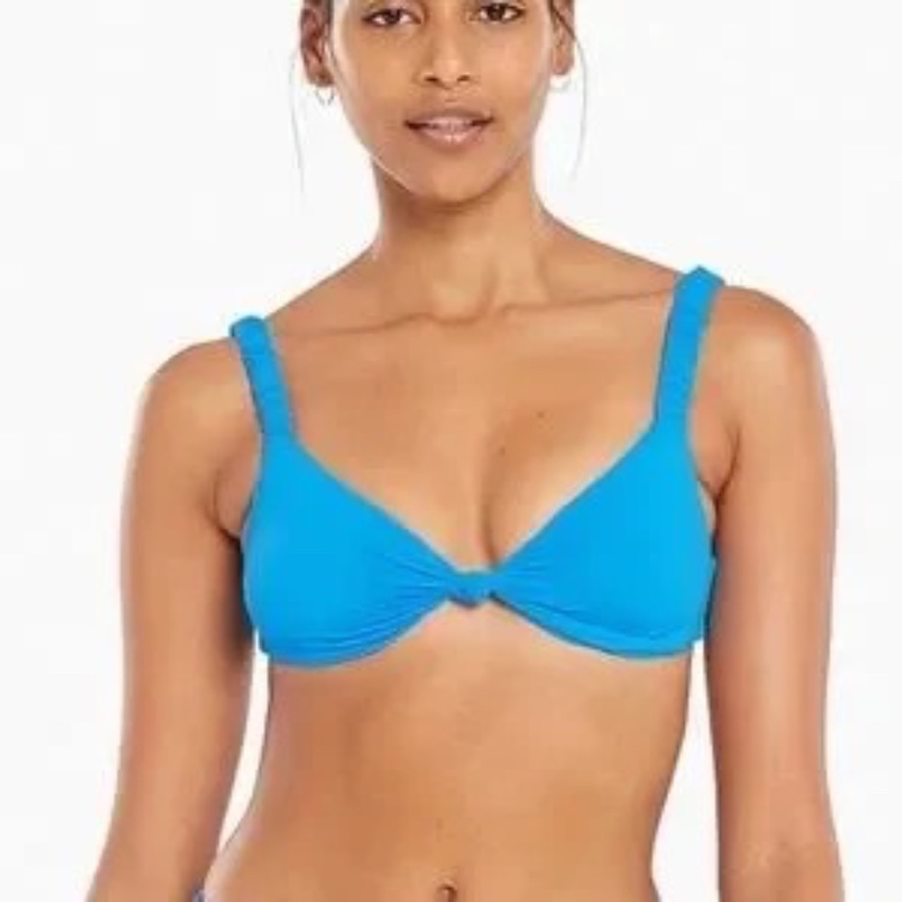 New Vitamin A Zuri Bralette in Cerulean Blue Bikini Top 31477
